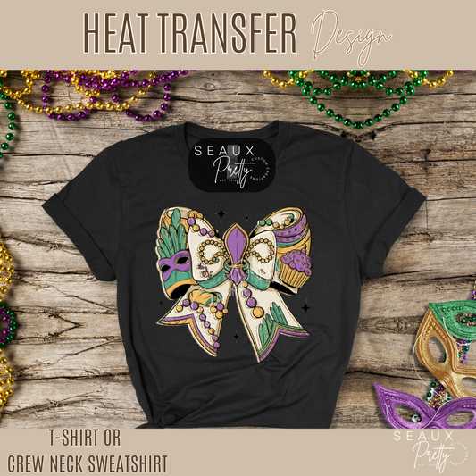 Mardi Gras Coquette Bow Version 3 Tee