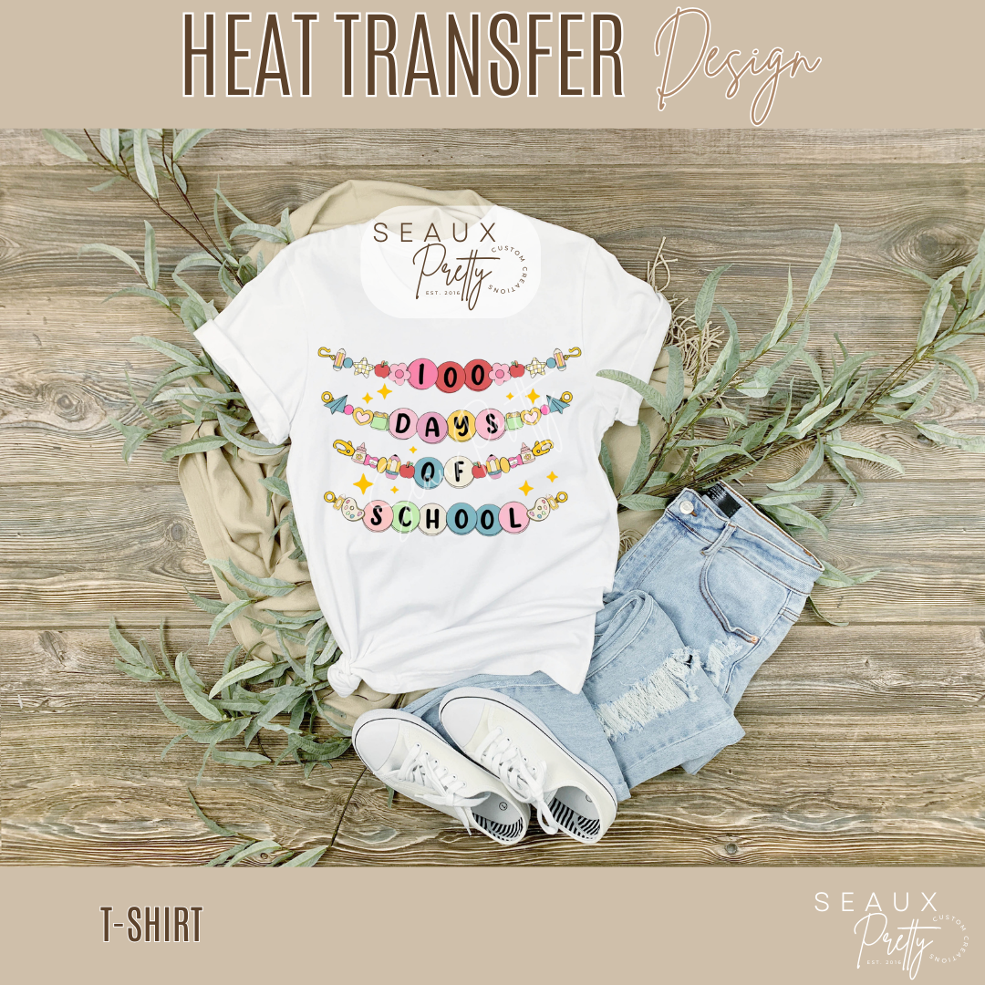 100 Days of School Bracelet Tee