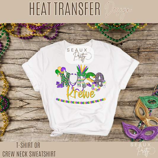 Nurse Krewe Mardi Gras Tee V1