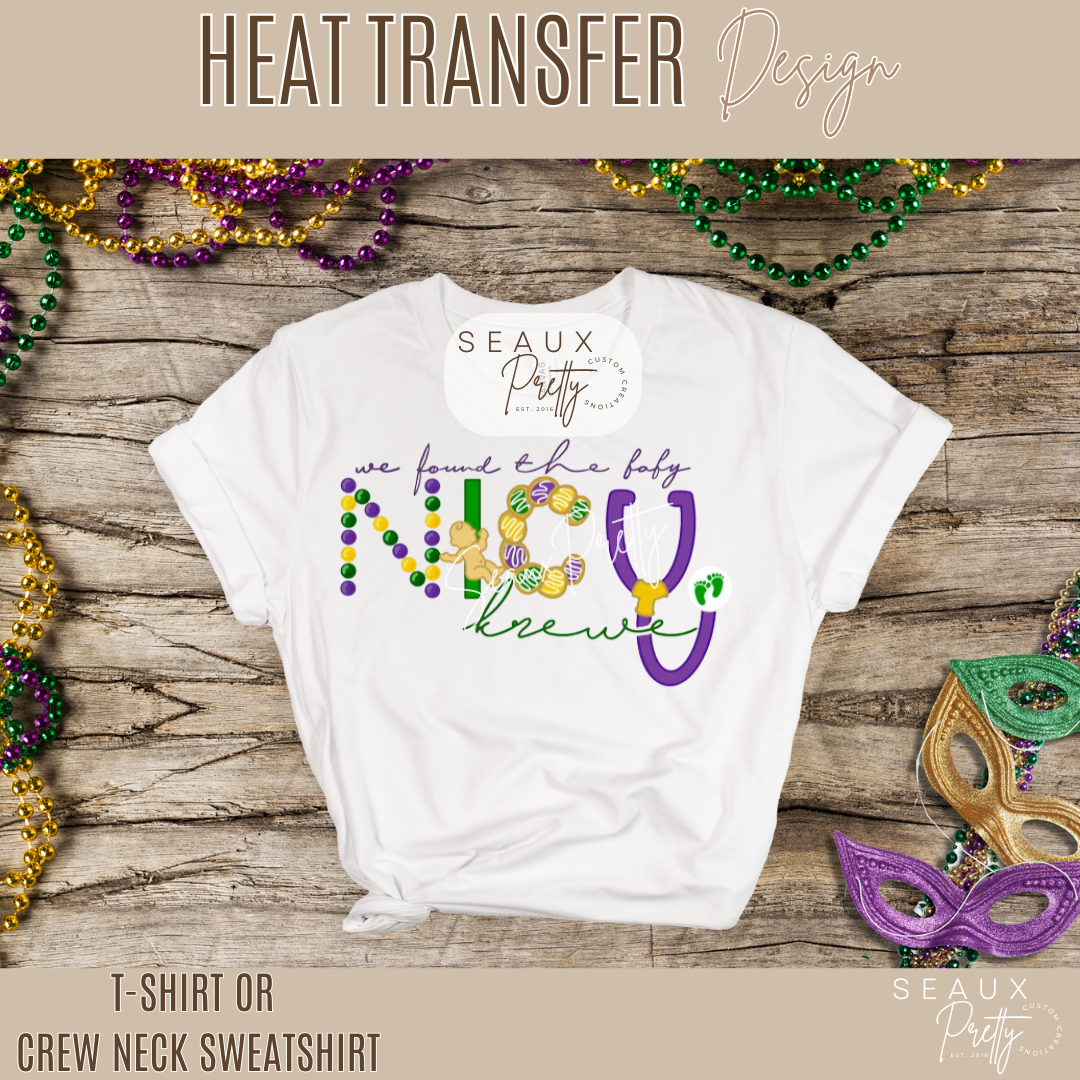 NICU Krewe Mardi Gras Tee
