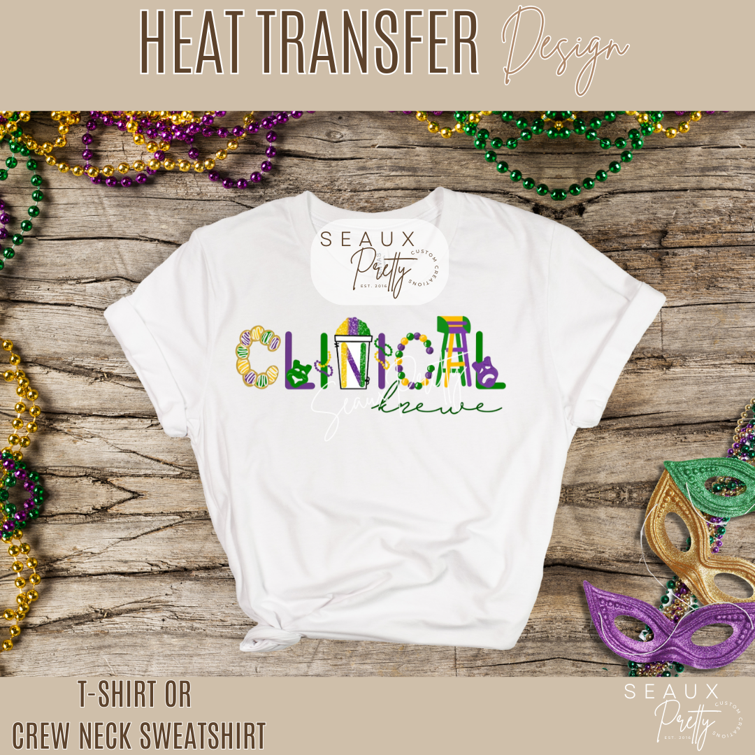 Clinical Krewe Mardi Gras Tee