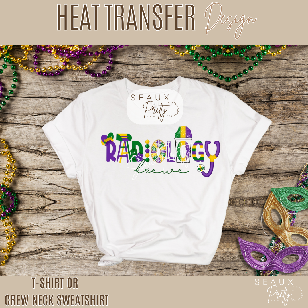 Radiology Krewe Mardi Gras Tee