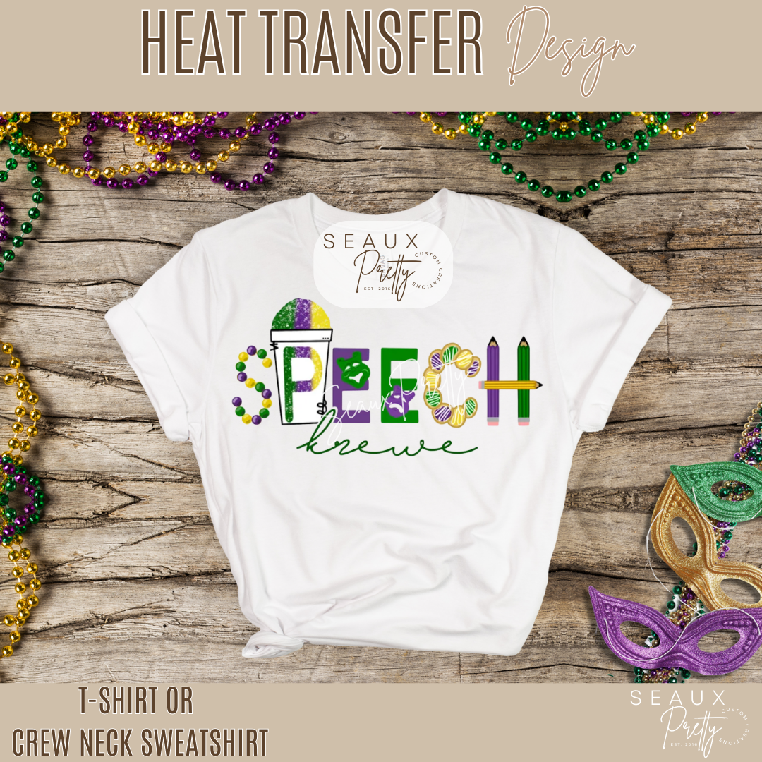 Speech Krewe Mardi Gras Tee