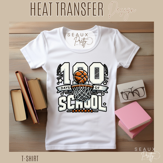 Basketball 100 Days of School Tee