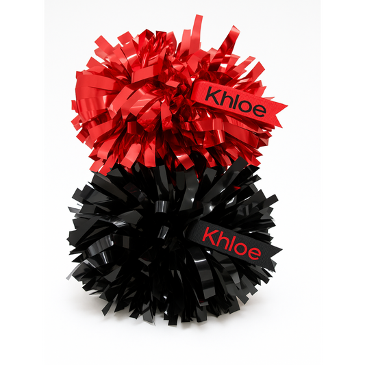 Personalized Cheer Pom Name Tags – Set of 2