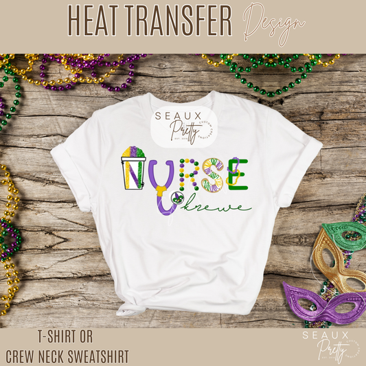 Nurse Krewe Mardi Gras Tee V2
