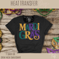 Mardi Gras Words Glitter Look Tee