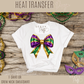 Coquette Bow Mardi Gras Glitter Look Tee