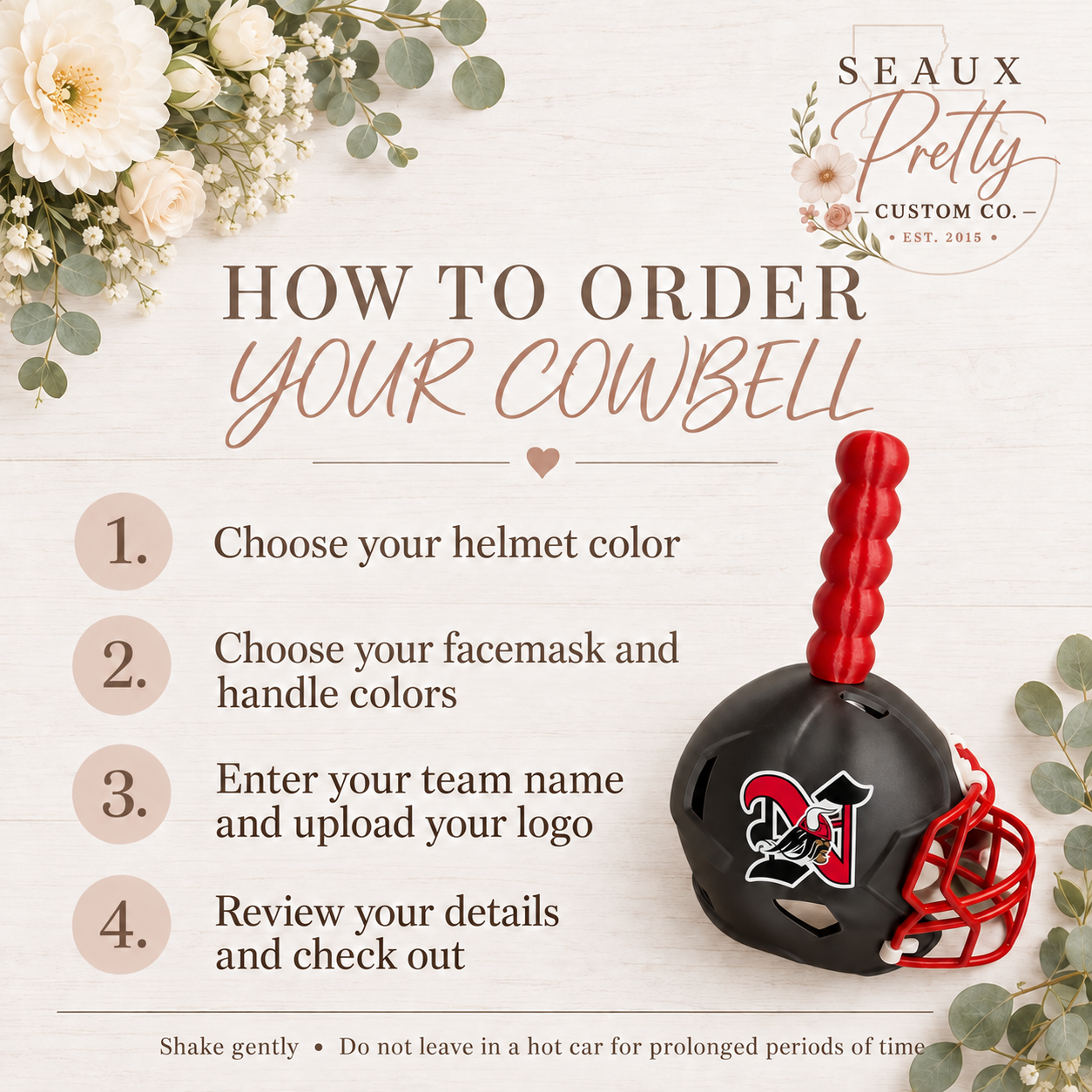 Mini Plastic Football Helmet Cowbell