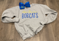 Embroidered School Spirit Crew Neck Sweatshirt